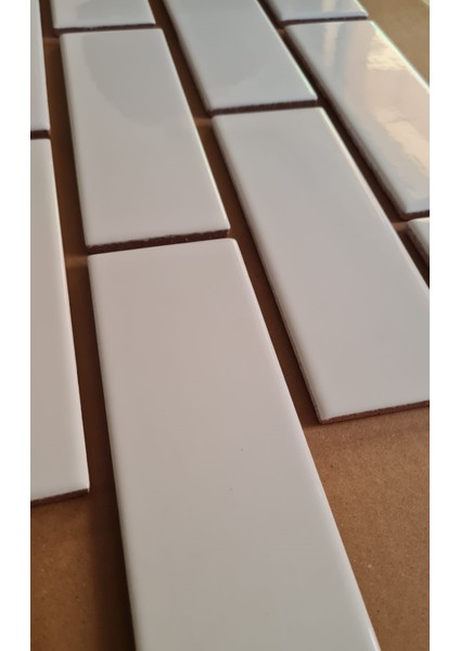 7x21 Cm Düz Beyaz Çini Seramik