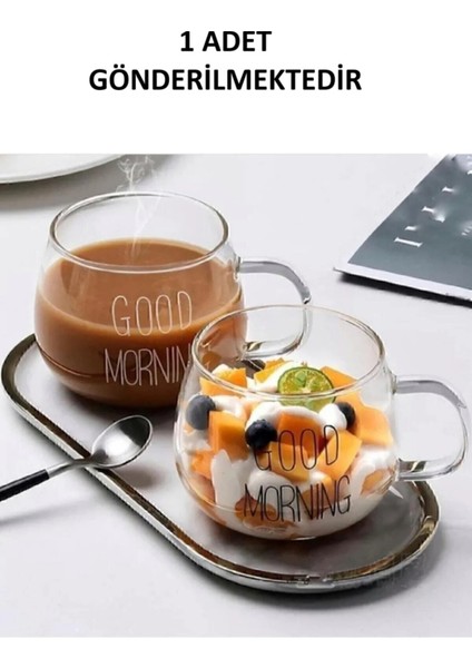 Günaydın 400 ml Borosilikat Cam Kupa, Şık ve Kullanışlı Tasarım