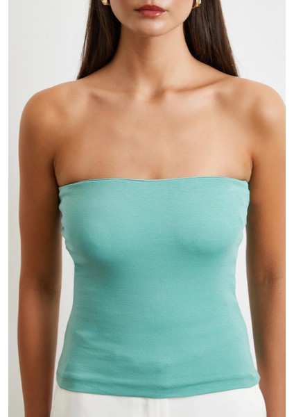 Straplez Top Yeşil fırsatları
