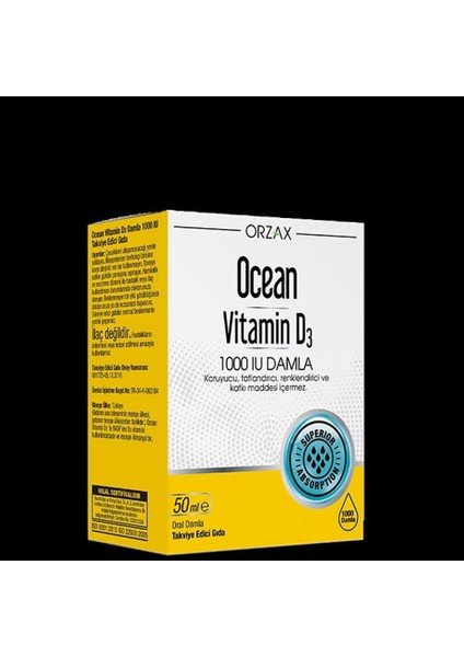 Vitamin D3 1000 Iu Damla 50 ml - Diş Beyazlatıcı Köpük Hediye