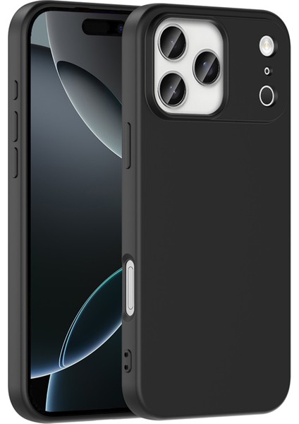 Apple iPhone 17 Pro Max Uyumlu Lansman Kadife Iç Yüzeyli (Şık Tasarım) Silikon Kapak