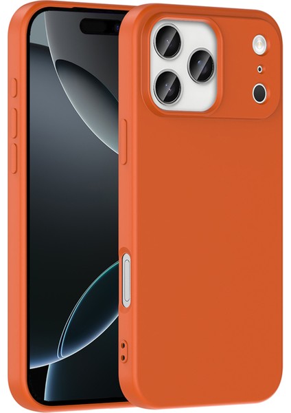 Apple iPhone 17 Pro Max Uyumlu Lansman Kadife Iç Yüzeyli (Şık Tasarım) Silikon Kapak