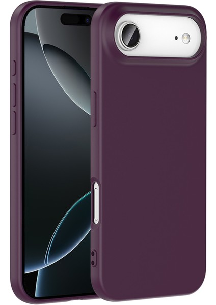 Apple iPhone 17 Air Uyumlu Lansman Kadife Iç Yüzeyli (Şık Tasarım) Silikon Kapak