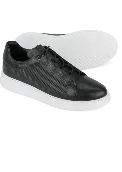 , Erkek Hakiki Deri Sneaker 1531026Z8552 Siyah fırsatları