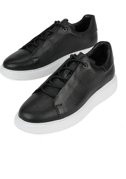 , Erkek Hakiki Deri Sneaker 1531026Z8552 Siyah indirimleri