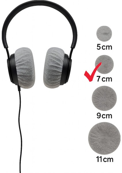 Tek Kullanımlık Kulaklık Hijyen Bonesi, Kulaklık Kılıfı - Mavi-7 cm (M) fiyatları