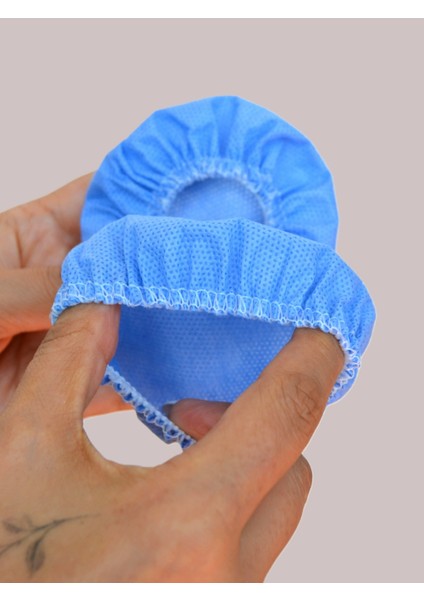 Tek Kullanımlık Kulaklık Hijyen Bonesi, Kulaklık Kılıfı - Mavi-7 cm (M) indirimleri