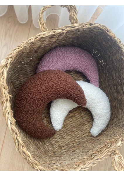 Teddy Ay Yastık Beyaz Bebek/çocuk Odası Dekoratif Yastık modelleri