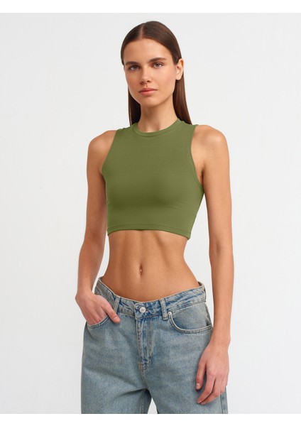 30125 Crop Top-Haki
