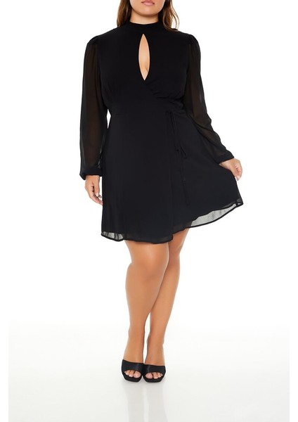 Plus Size Şifon Elbise fiyatları