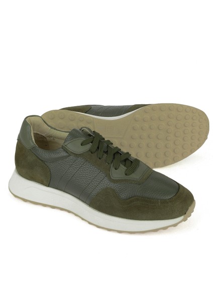 , Erkek Hakiki Deri Sneaker 1531026Z265 Haki fırsatları