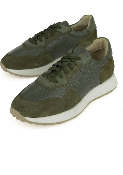 , Erkek Hakiki Deri Sneaker 1531026Z265 Haki indirimleri