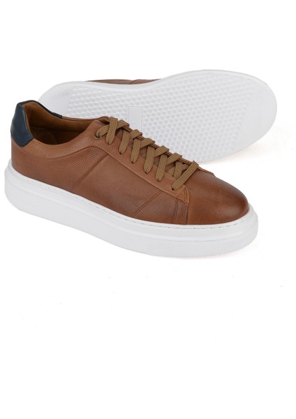 , Erkek Hakiki Deri Sneaker 1531026ZH12 Taba fırsatları