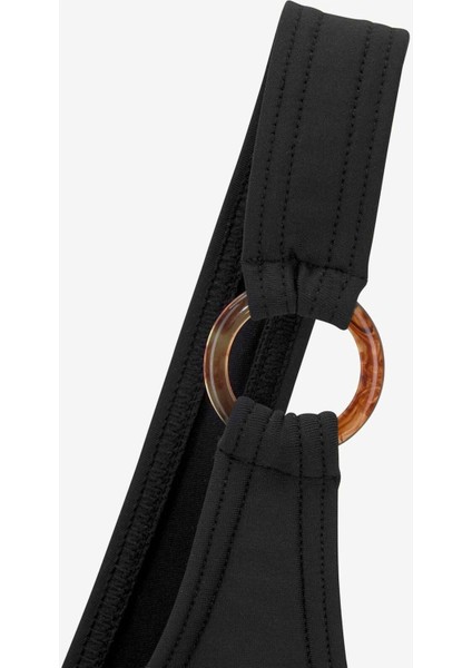 Halkalı Siyah Tek Omuzlu Bikini Üstü Db20010bu indirimleri