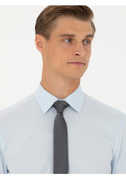 Erkek Açık Mavi Slim Fit Uzun Kollu Gömlek 50282995-VR003 fiyatları