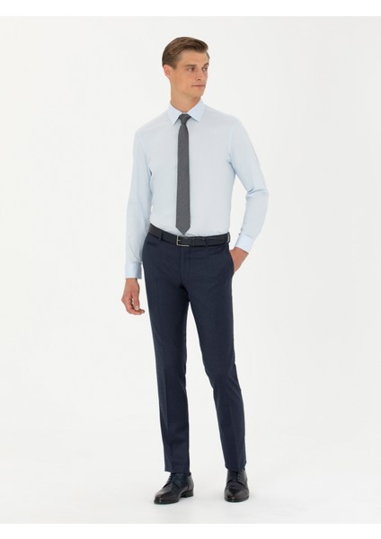 Erkek Açık Mavi Slim Fit Uzun Kollu Gömlek 50282995-VR003 fırsatları