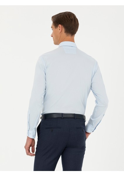 Erkek Açık Mavi Slim Fit Uzun Kollu Gömlek 50282995-VR003 indirimleri