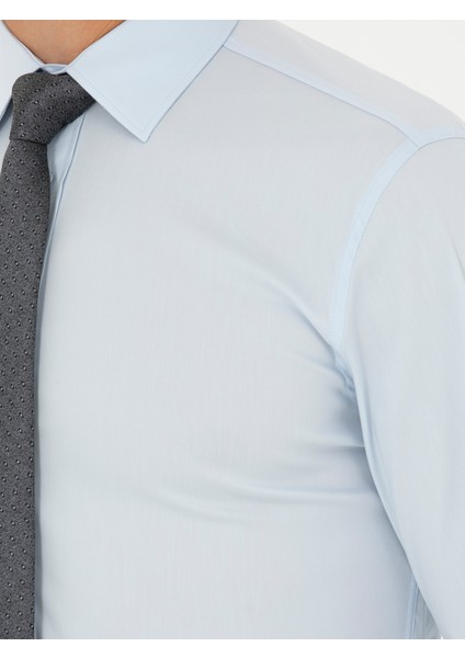 Erkek Açık Mavi Slim Fit Uzun Kollu Gömlek 50282995-VR003