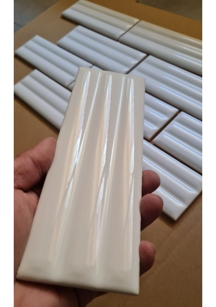 7x21 Cm Bambu Beyaz Çini Seramik