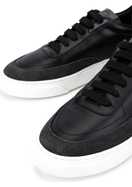 Erkek Hakiki Deri Siyah Sneakers & Spor Ayakkabı 1040 92S3912 Erk Ayk SK25-26 Black/grey fırsatları