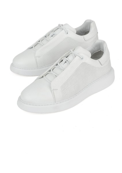 , Erkek Hakiki Deri Sneaker 1531026Z8552 Beyaz indirimleri