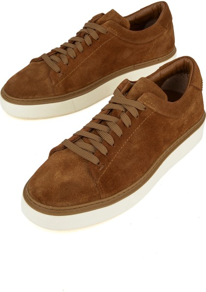 , Erkek Hakiki Deri Sneaker 1531026ZH182 Tütün indirimleri