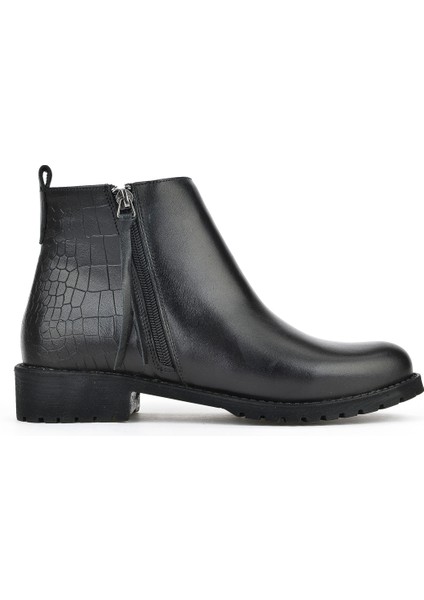 , Kadın Hakiki Deri Bot 15319Z6103 Siyah