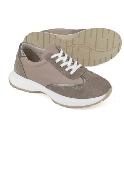 , Kadın Hakiki Deri Sneaker 1531050Z26501005K Vizon fırsatları