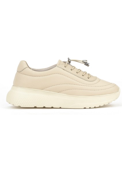 , Kadın Hakiki Deri Sneaker 1531050Z2650F100K Bej