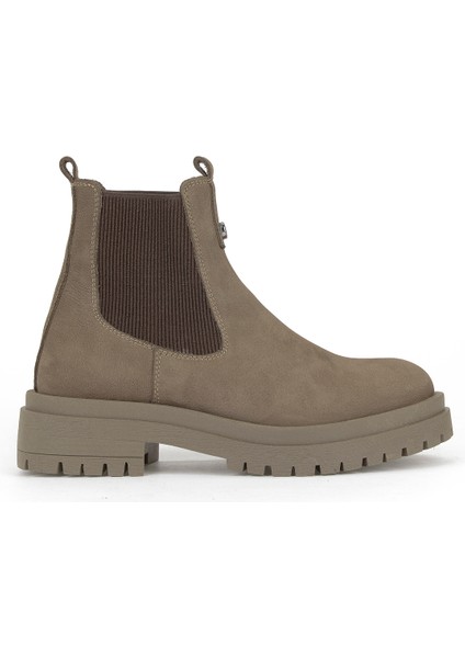 , Kadın Hakiki Deri Bot 153359Z3102 Vizon