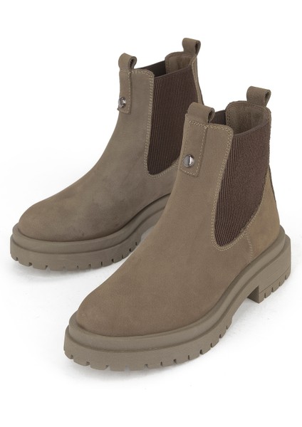 , Kadın Hakiki Deri Bot 153359Z3102 Vizon indirimleri