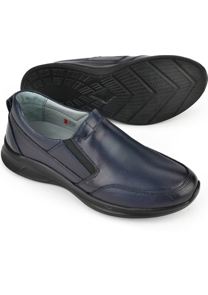 , Erkek Hakiki Deri Konfor Ayakkabı 1531055Z1060 Lacivert fırsatları