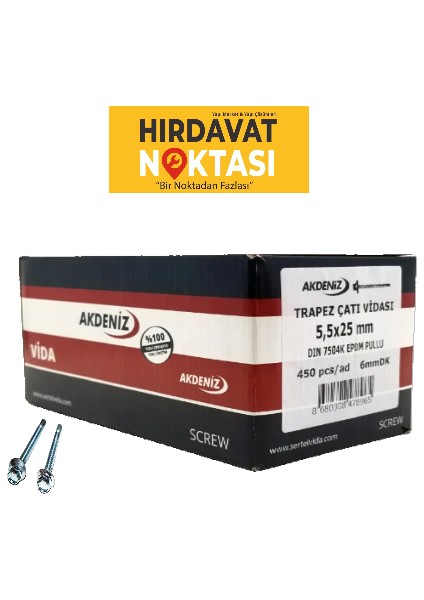 Trapez Vidası 5,5 x 25 (450 Adet)