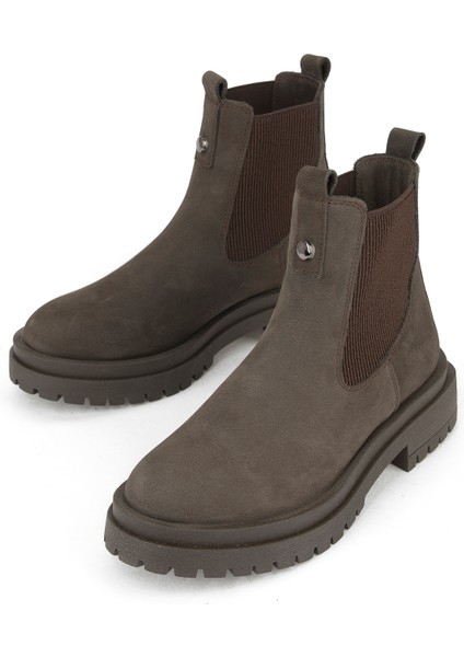 , Kadın Hakiki Deri Bot 153359Z3102 Kahve