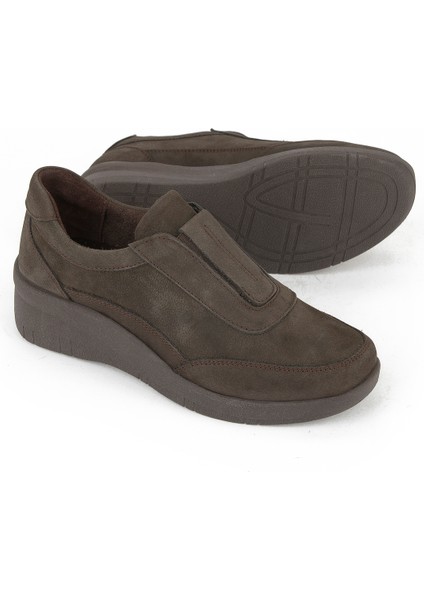 , Kadın Hakiki Deri Konfor Ayakkabı 153359Z2202 Kahve fırsatları