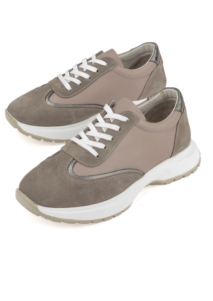 , Kadın Hakiki Deri Sneaker 1531050Z26501005K Vizon indirimleri