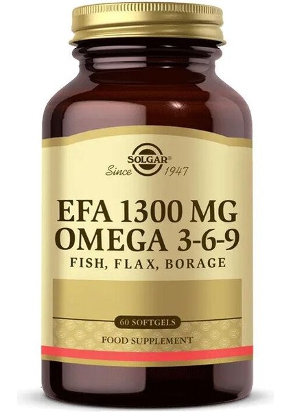 Solgar Omega 3-6-9 Efa 1300 Mg 60 Softgel Kapsül - Diş Beyazlatıcı Köpük Hediye