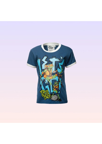 Genç Mutant Ninja Kaplumbağalar Turtle Power Lacivert Erkek Çocuk Tişört