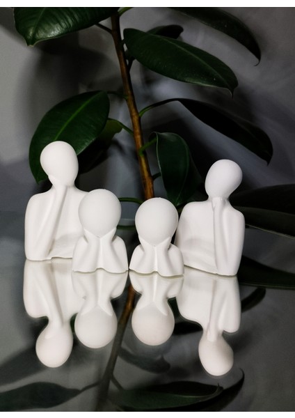 Dekoratif Aile Figürlü Biblo Seti - 4 Parça fiyatları