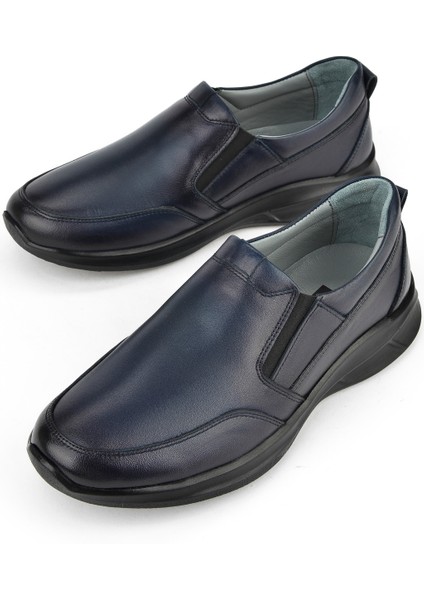, Erkek Hakiki Deri Konfor Ayakkabı 1531055Z1060 Lacivert indirimleri