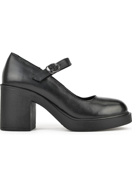 , Kadın Hakiki Deri Ayakkabı 1531050Z25101802Y Siyah fırsatları