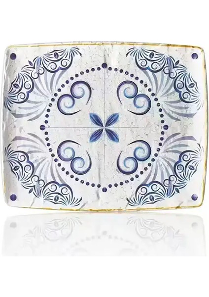 41012.CW.ATH - Polaris Athena 6'lı Dikdörtgen Tabak Seti 26,5X32,5 Cm, Thermoset Melamin