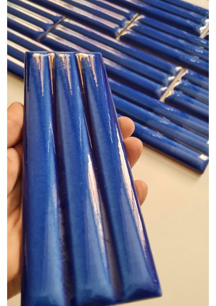 7x21 Cm Bambu Kobalt Çini Seramik