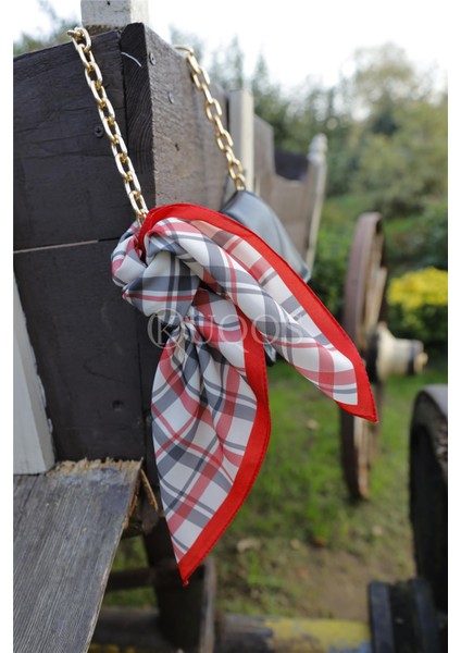 Ekose Bandana Kırmızı