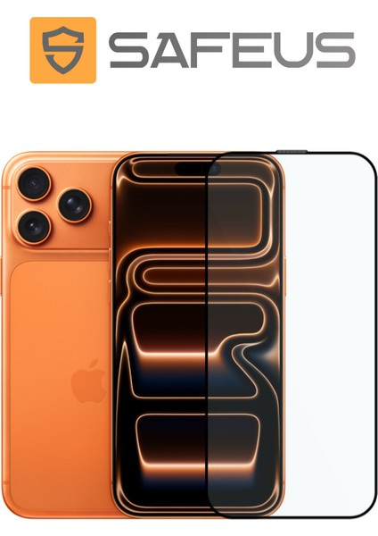 iPhone 17 Pro 9h+ Tam Kaplayan Toz Filtreli Parmak Izi Bırakmayan Safir Ekran Koruyucu Cam