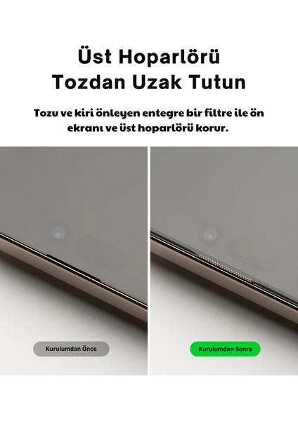 iPhone 17 Pro 9h+ Tam Kaplayan Toz Filtreli Parmak Izi Bırakmayan Safir Ekran Koruyucu Cam indirimleri