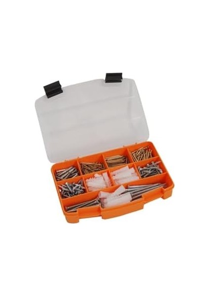 All Essential Fasteners 335 Parça Vida, Çivi ve Dübel Seti - 90 Adet 3 Çeşit Sunta Vidası, 220 Adet 4çeşit Beton Çivisi, 30 Adet 3 Çeşit Dübel modelleri
