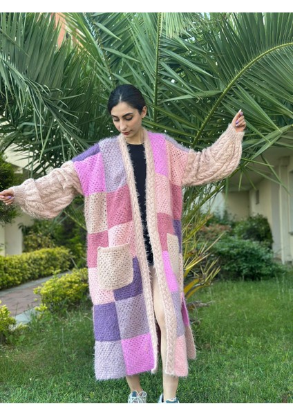 El Örgüsü Yumuşak Oversize Kadın Uzun Hırka fiyatları