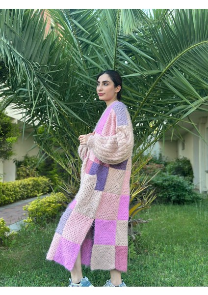 El Örgüsü Yumuşak Oversize Kadın Uzun Hırka fırsatları