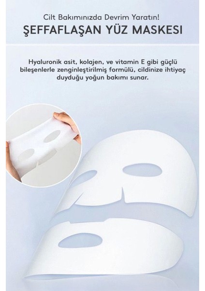 4 Adet Bio Kolajen Şeffaflaşan – Nemlendirici, Canlandırıcı, Gözenek Sıkılaştırıcı Kore Cilt Maskesi modelleri